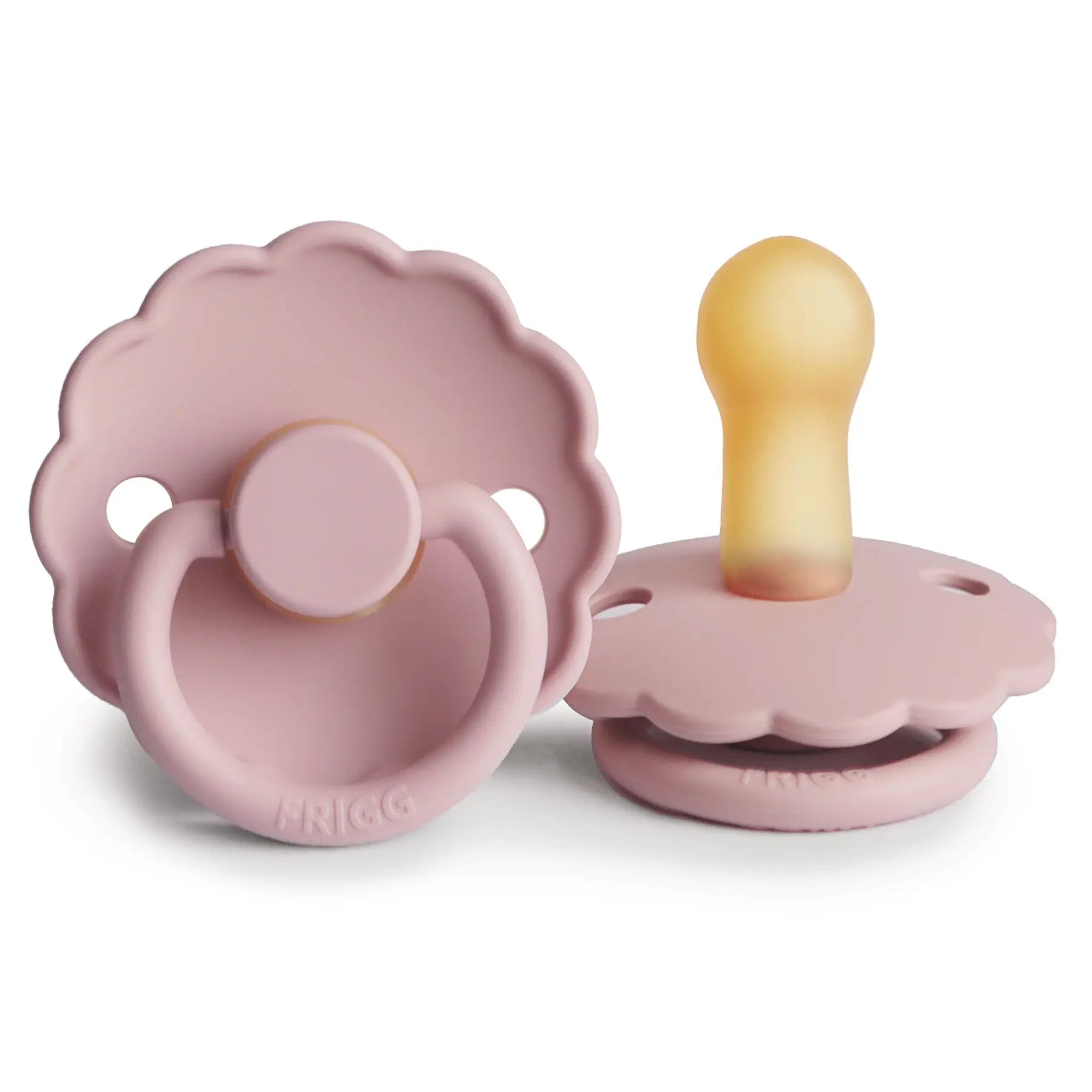 FRIGG Daisy - Round Latex Pacifier - Baby Pink Frigg