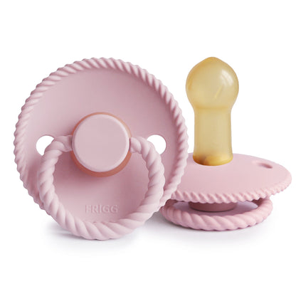 Frigg Rope - Round Latex Pacifier - Baby Pink - Motherhood