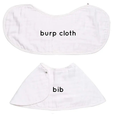Maccie 2-in-1 baby burp cloth + bib set - Motherhood