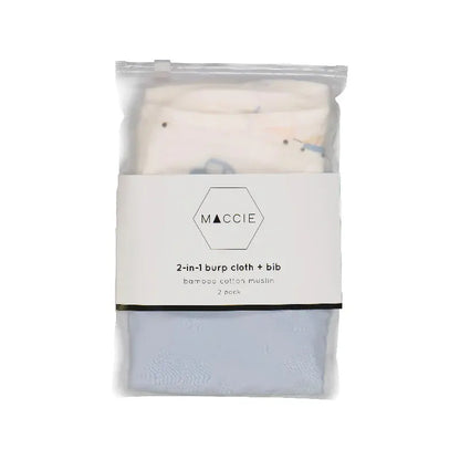 Maccie 2-in-1 baby burp cloth + bib set - Motherhood
