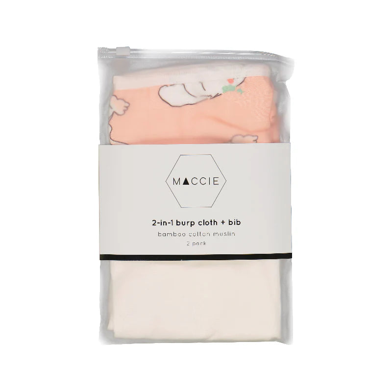 Maccie 2-in-1 baby burp cloth + bib set - Motherhood