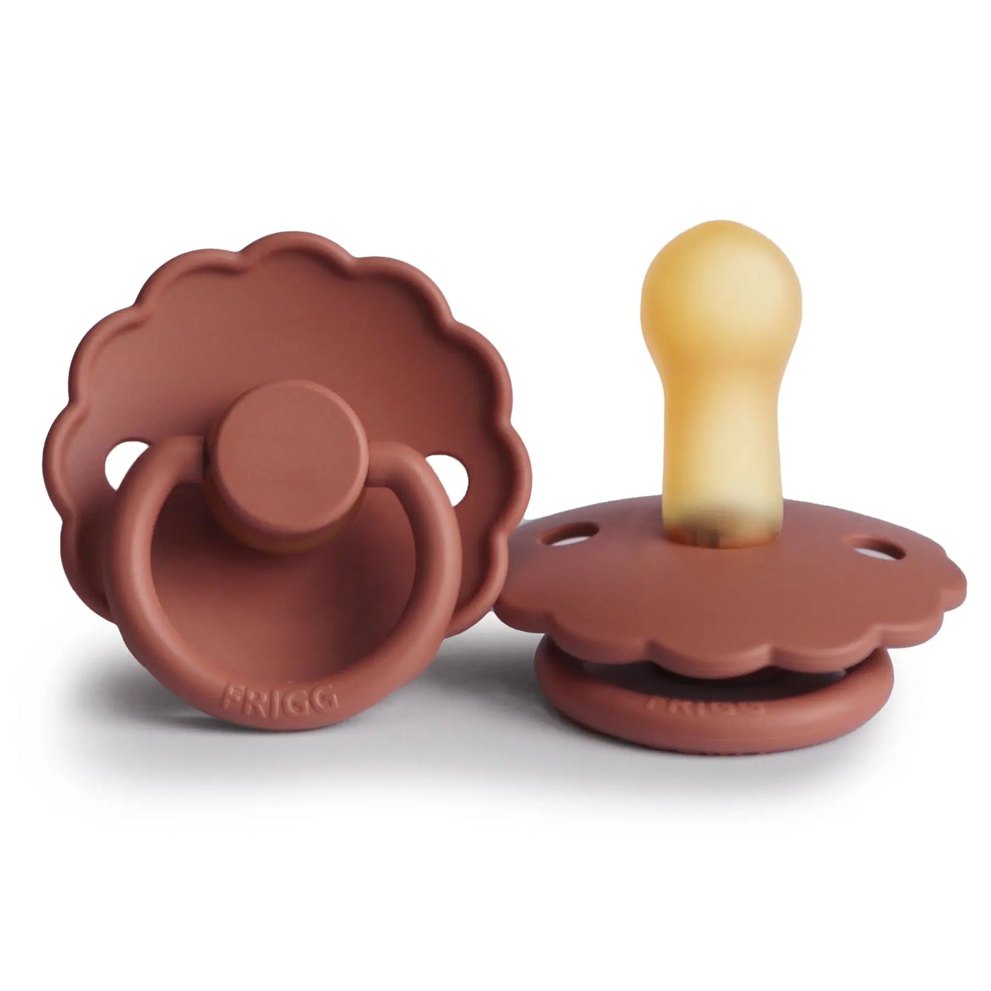 FRIGG Daisy - Round Latex Pacifier - Baked Clay Frigg