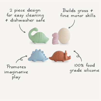 Mushie Bath Play Set - Dino - Motherhood