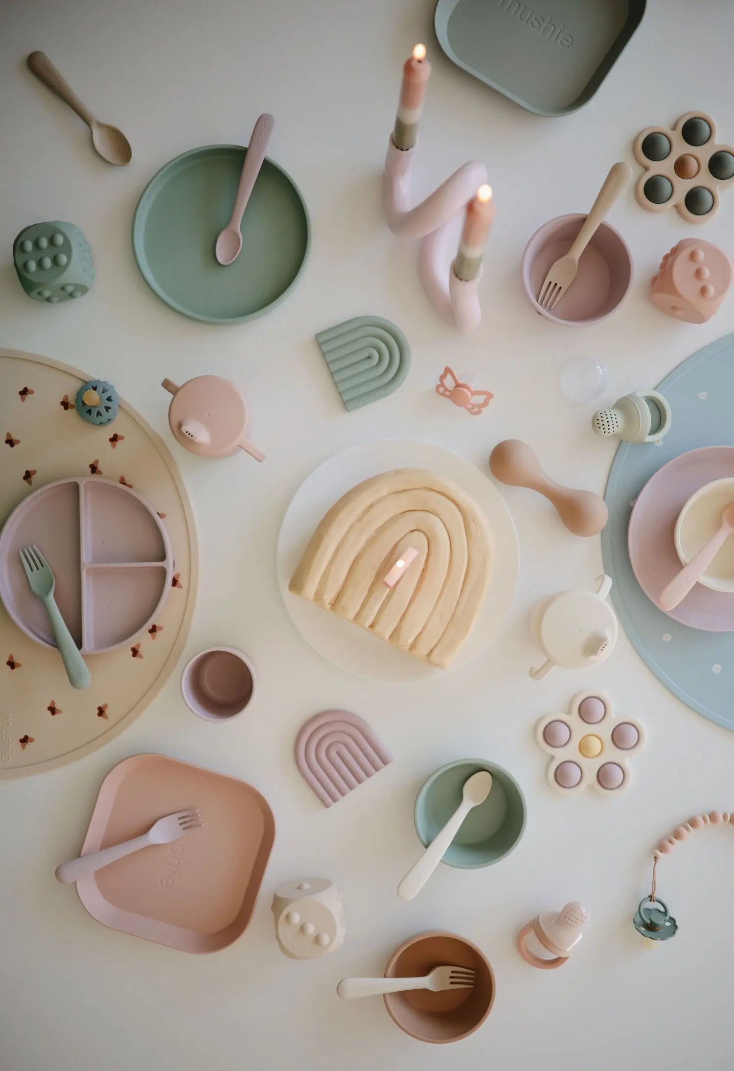 Mushie Plate Round 2P Mushie