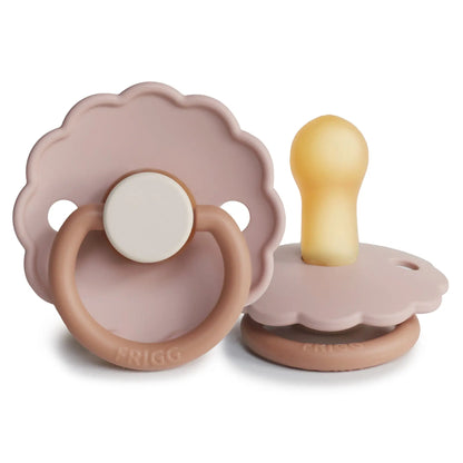FRIGG Daisy Colourblock - Round Latex Pacifier - Biscuit Frigg