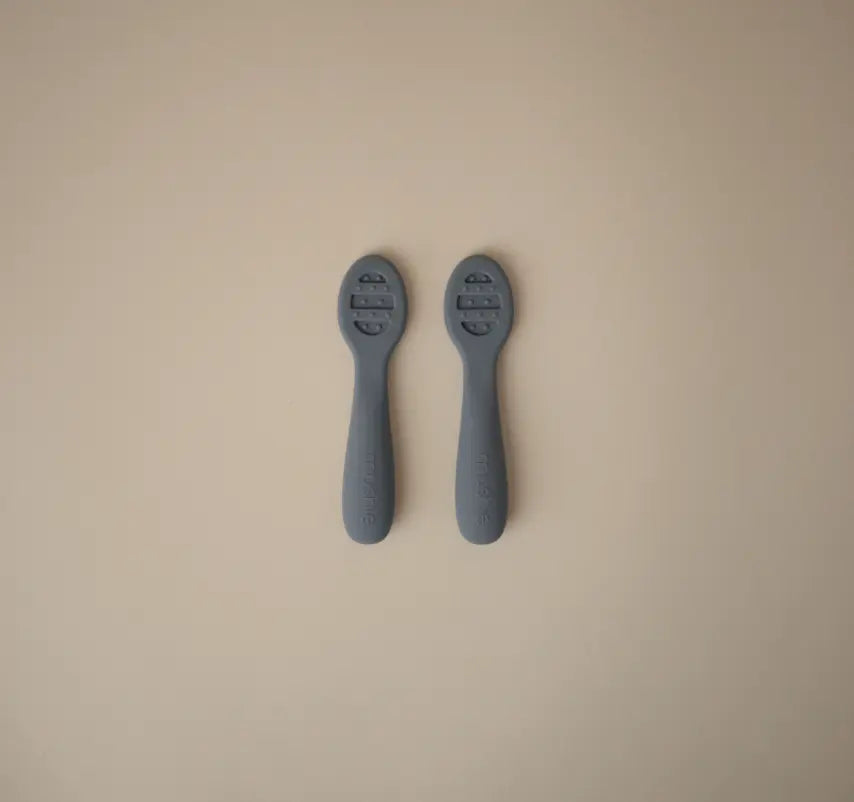 Mushie First Feeding Baby Spoons 2-Pack Mushie