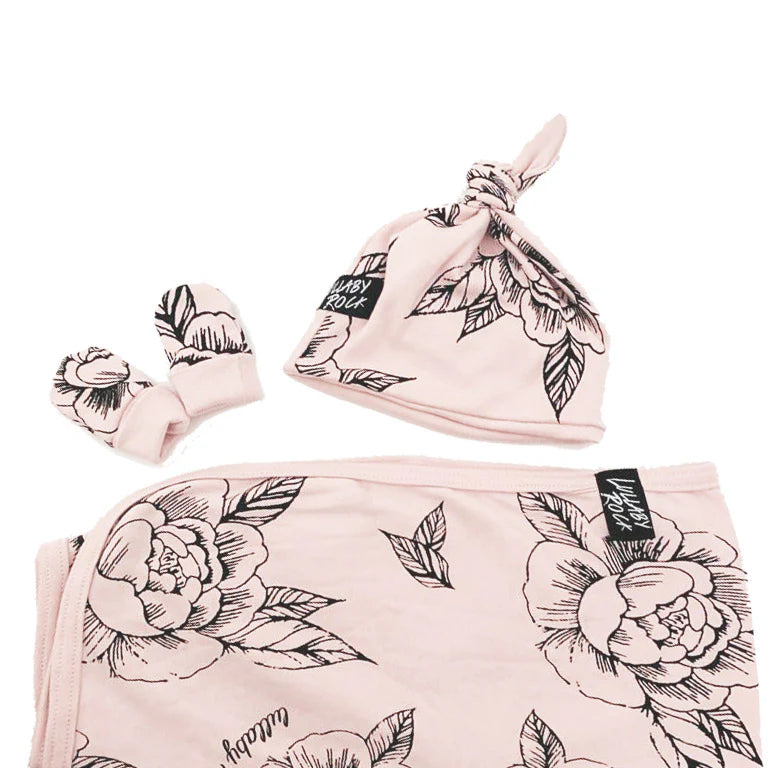 Lullaby Rock - Peony Swaddle Set - Motherhood
