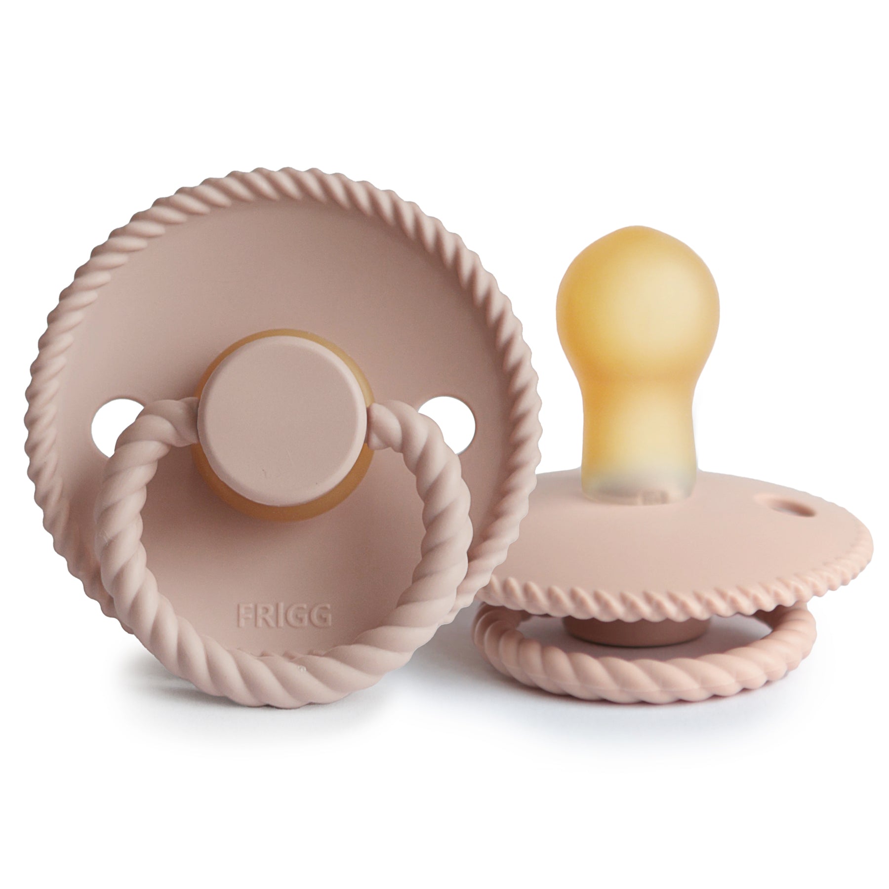 Frigg Rope - Round Latex Pacifier - Blush - Motherhood