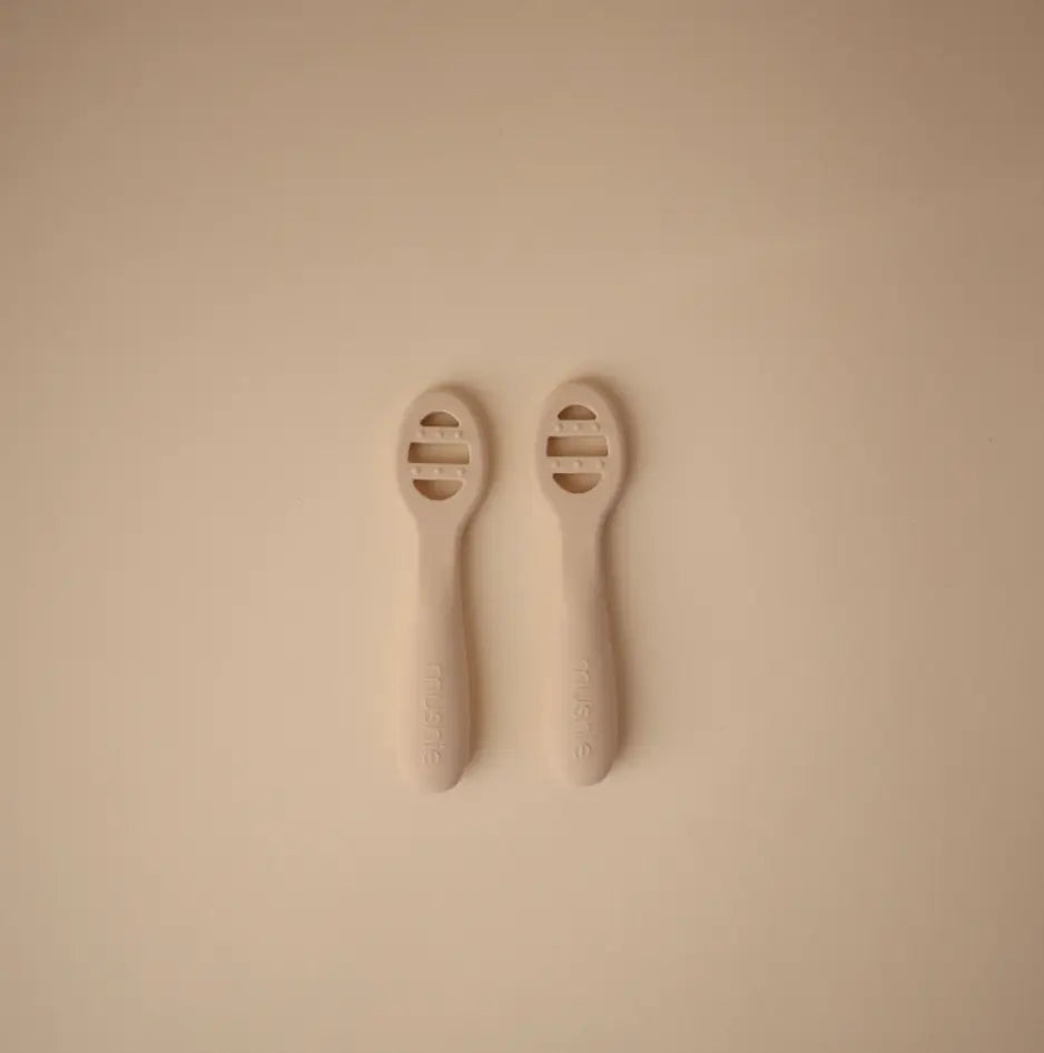 Mushie First Feeding Baby Spoons 2-Pack Mushie