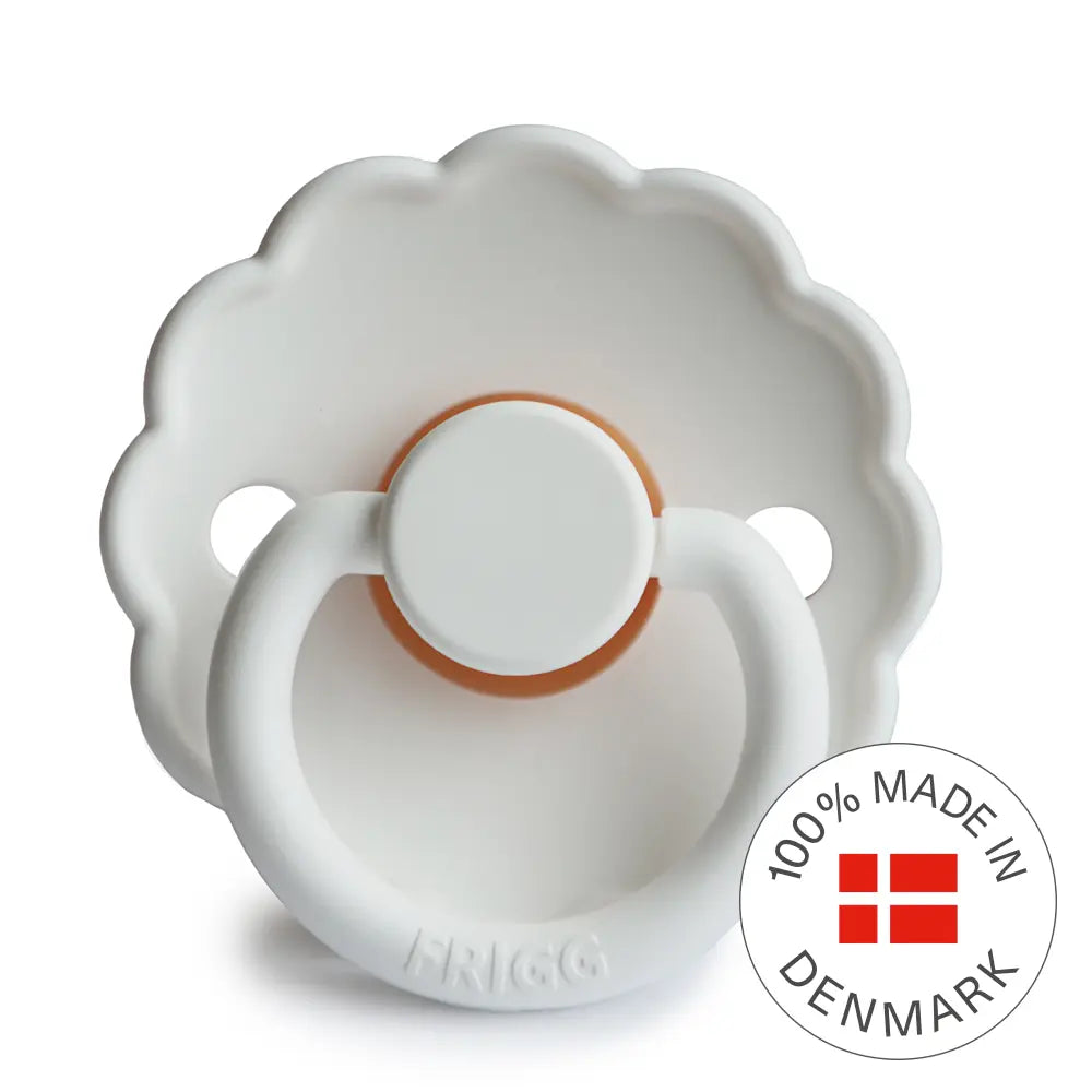 FRIGG Daisy - Round Latex Pacifier - Bright White Frigg