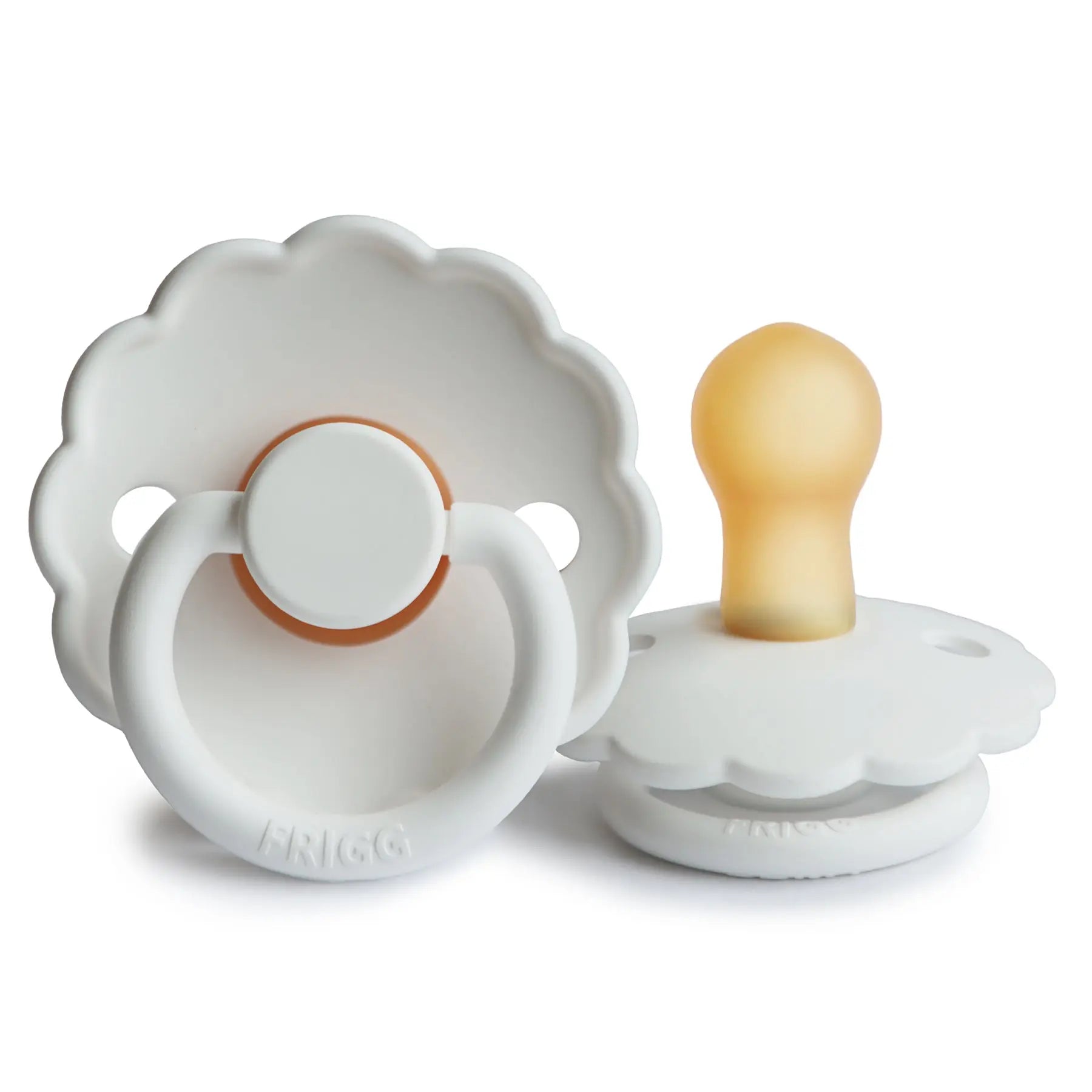 FRIGG Daisy - Round Latex Pacifier - Bright White Frigg