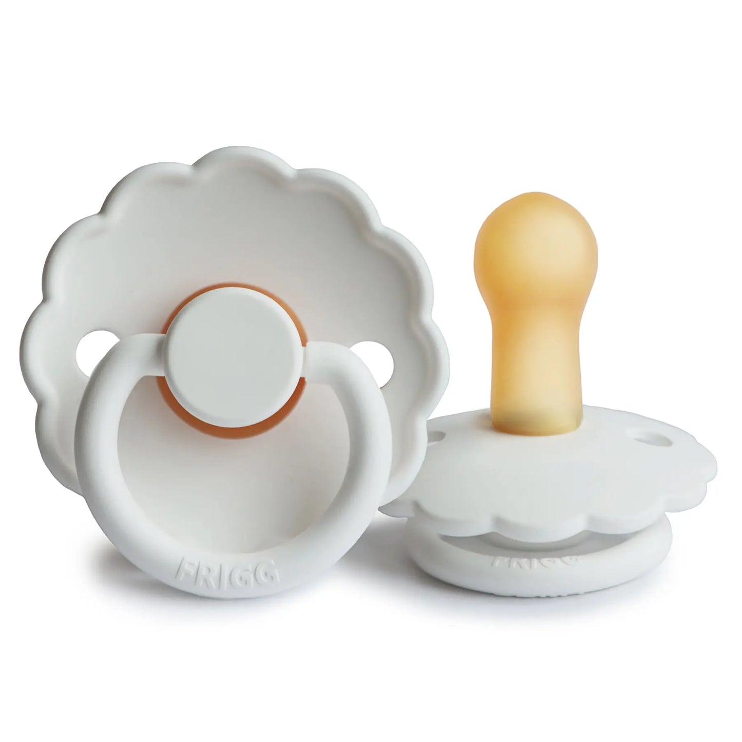 FRIGG Daisy - Round Latex Pacifier - Bright White Frigg