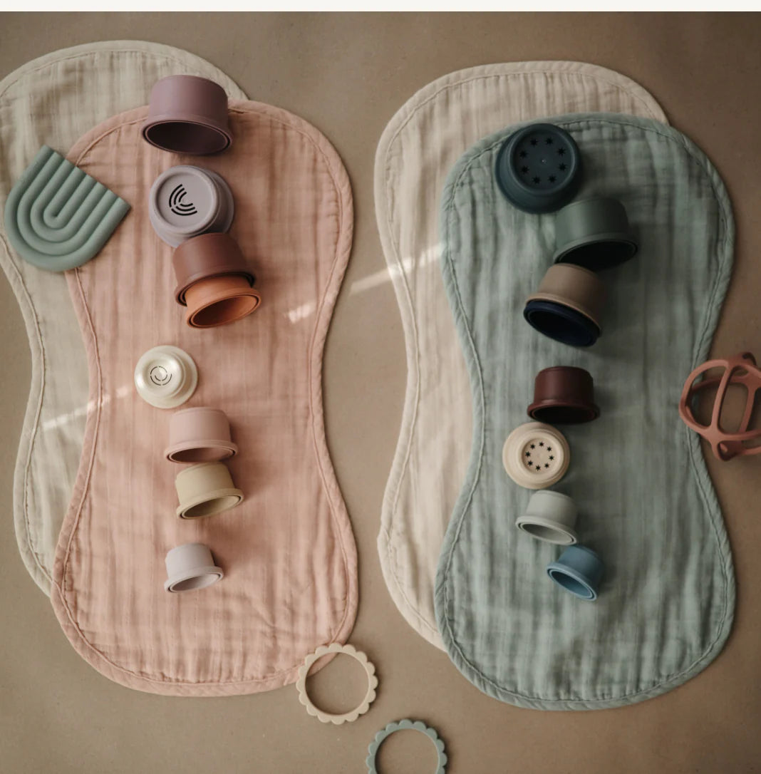 Mushie Burp Cloth 2P