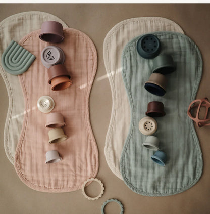 Mushie Burp Cloth 2P