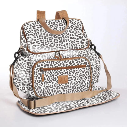 Thandana Baby Changing Backpack – Laminated Fabric & Leather Thandana
