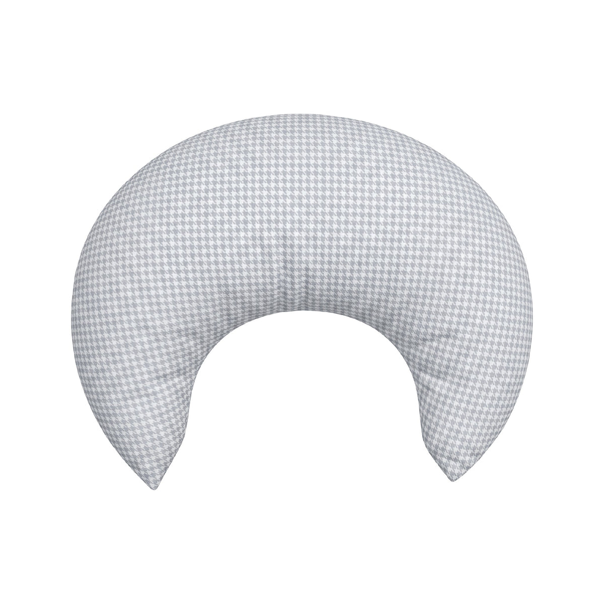 Ava & Bear Crescent Nursing Cushion Dusty Blue Houndstooth