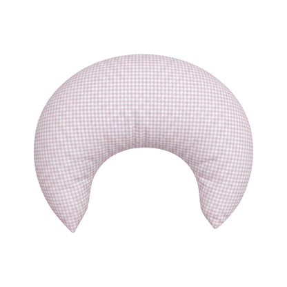 Ava & Bear Crescent Nursing Cushion Pink Houndstooth