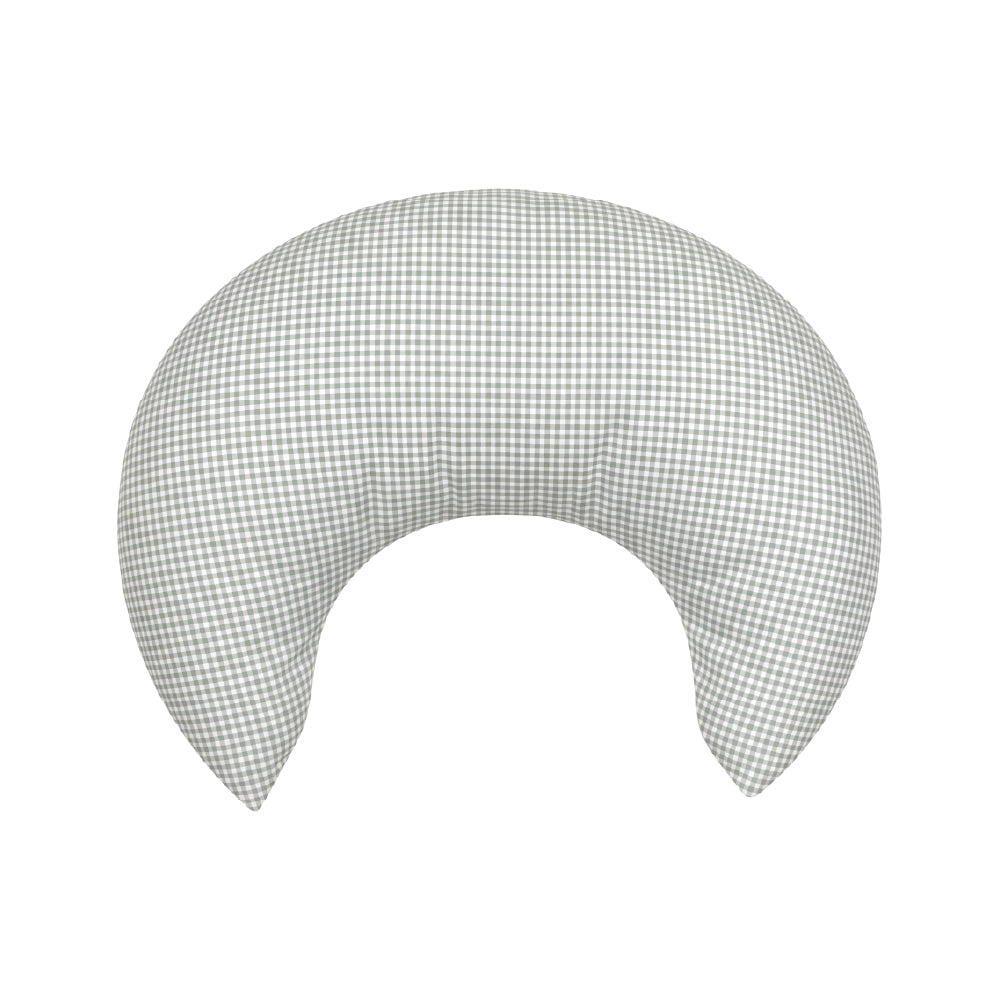 Ava & Bear Crescent Nursing Cushion Sage Micro Gingham
