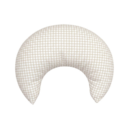 Ava & Bear Crescent Nursing Cushion Stone Gingham