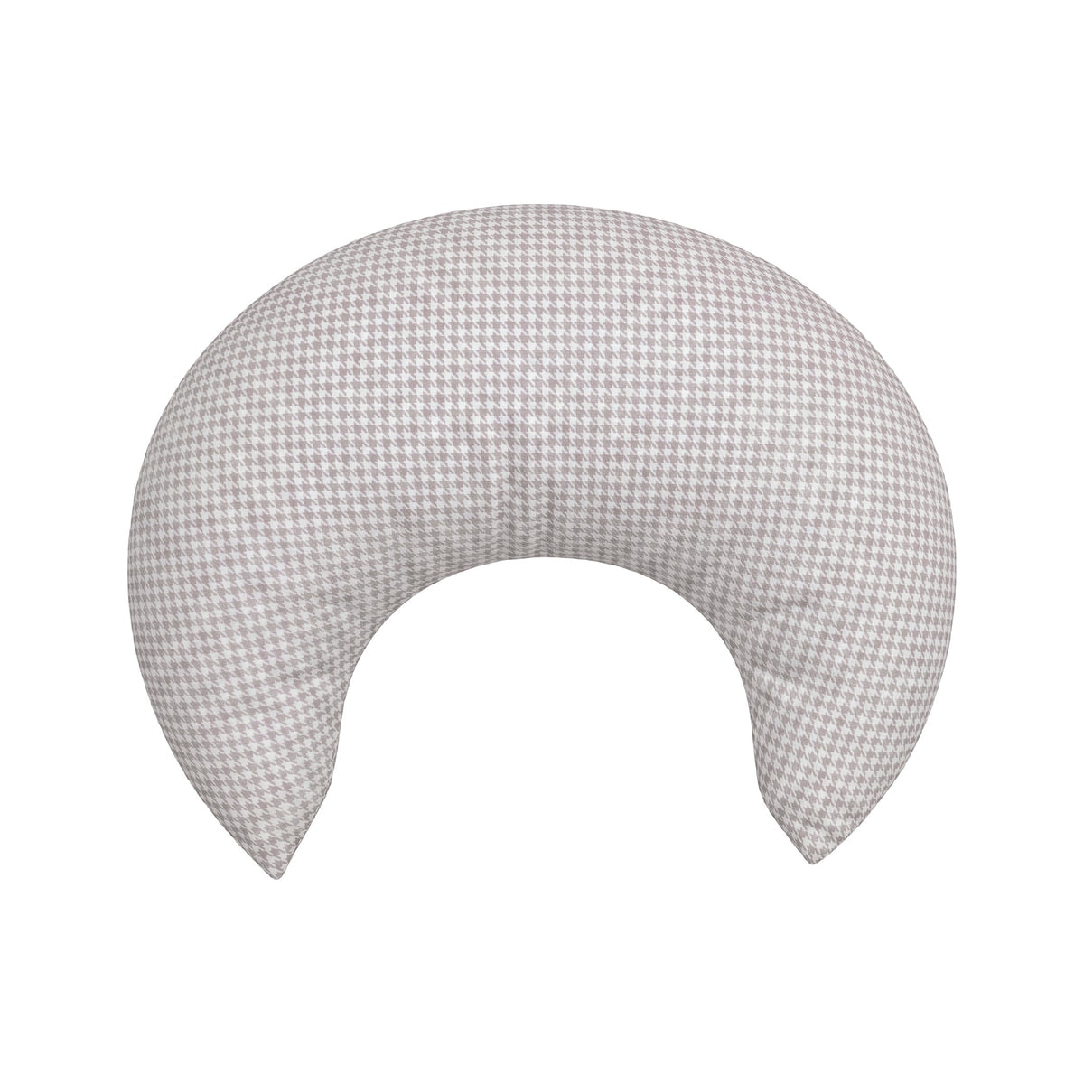 Ava & Bear Crescent Nursing Cushion Taupe Houndstooth