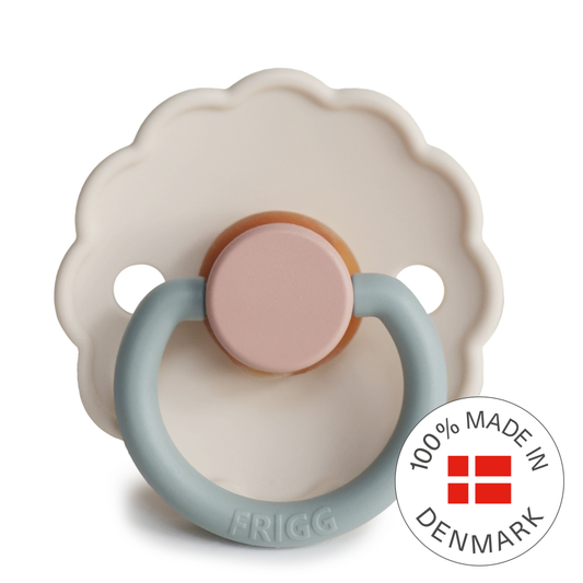 FRIGG Daisy Colourblock - Round Latex Pacifier - Cotton Candy - Motherhood