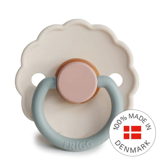 FRIGG Daisy Colourblock - Round Latex Pacifier - Cotton Candy Frigg