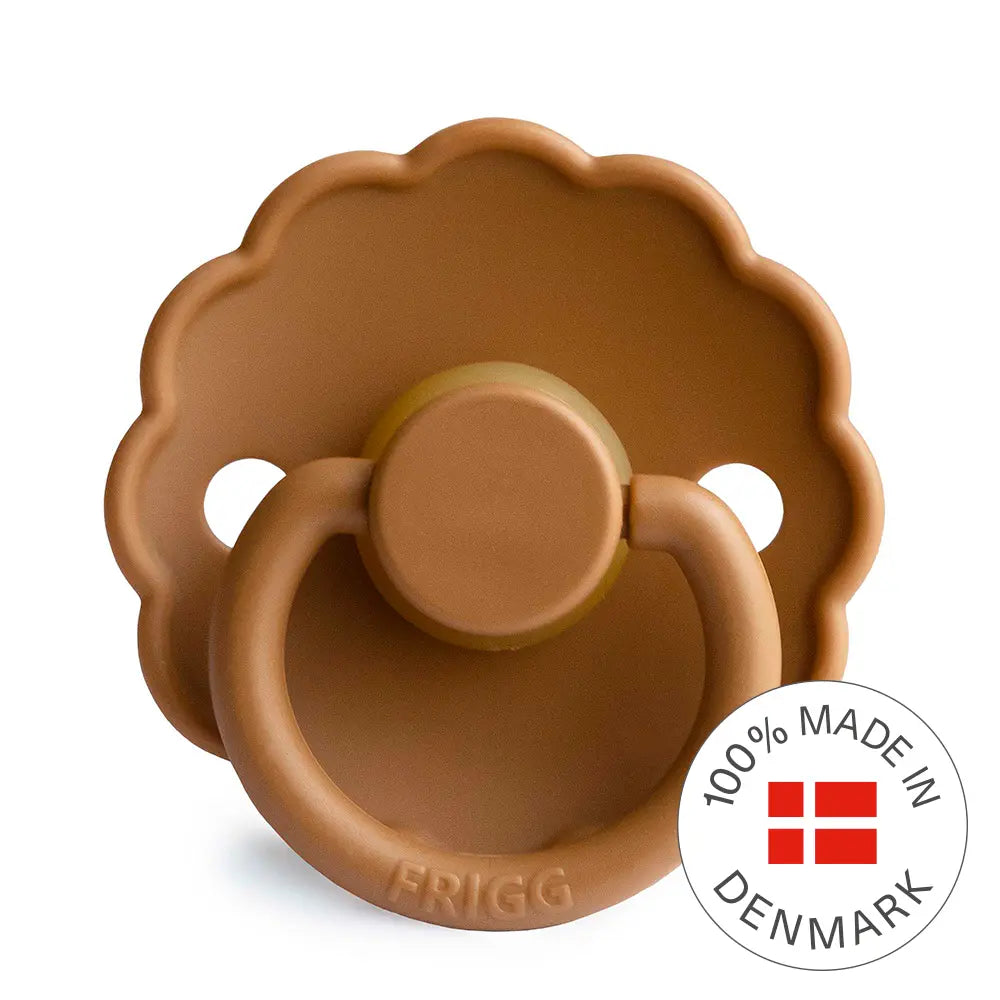 FRIGG Daisy - Round Latex Pacifier - Cappucino Frigg