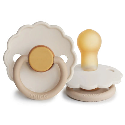 FRIGG Daisy Colourblock - Round Latex Pacifier - Chamomile Frigg