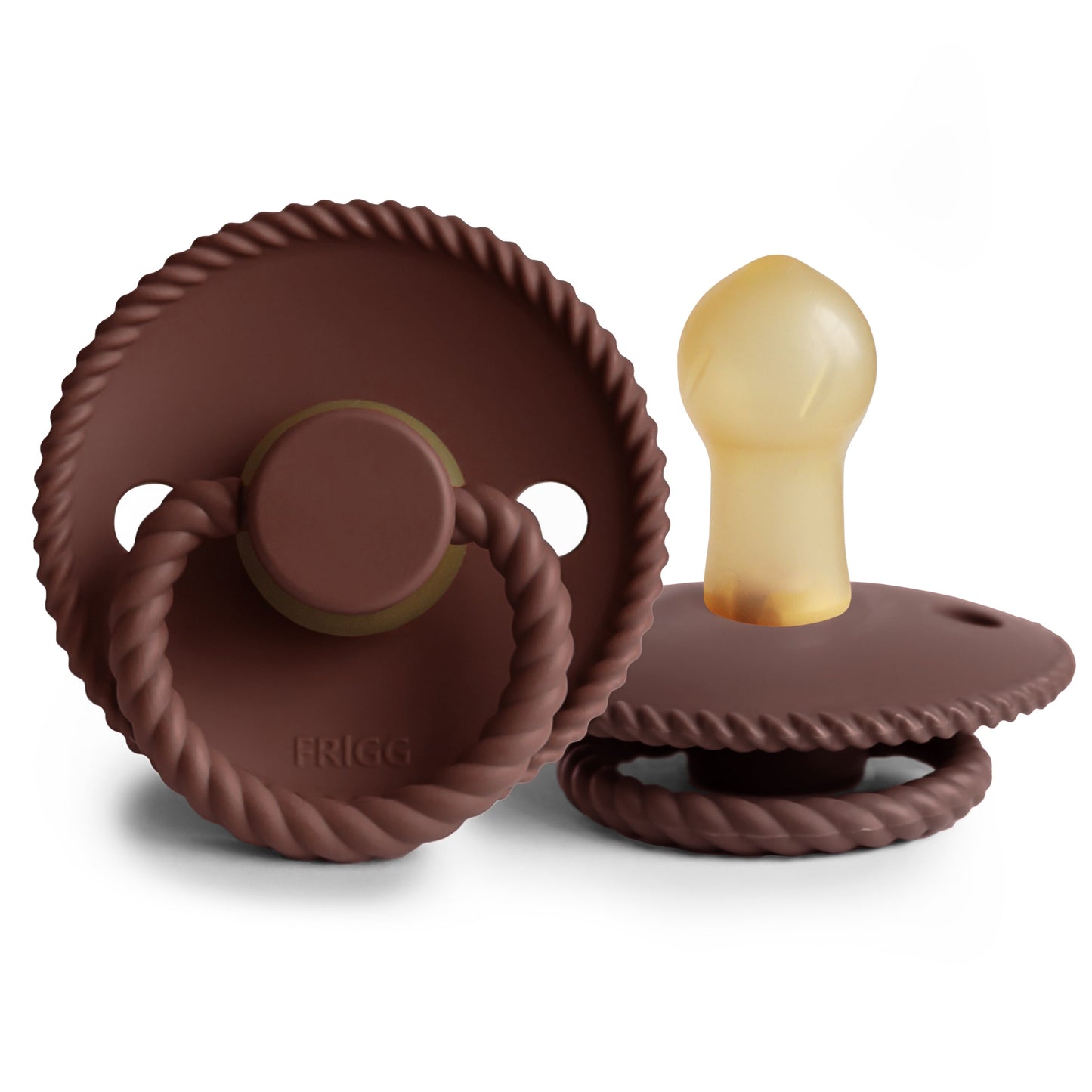 Frigg Rope - Round Latex Pacifier - Cocoa