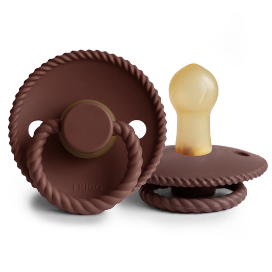 Frigg Rope - Round Latex Pacifier - Cocoa