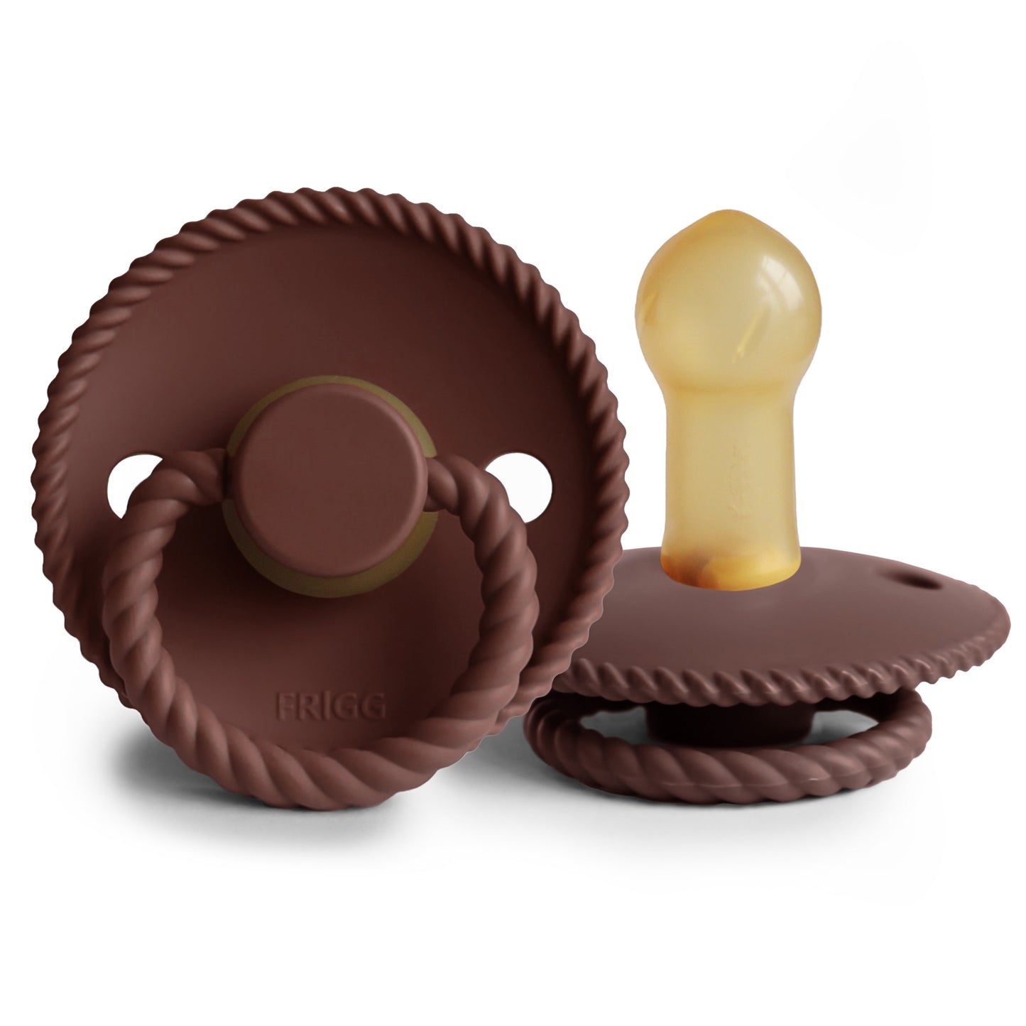 Frigg Rope - Round Latex Pacifier - Cocoa