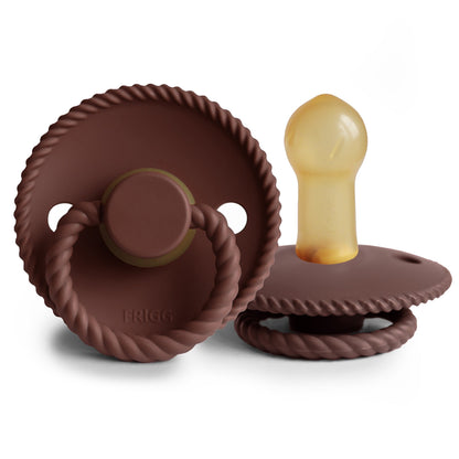 Frigg Rope - Round Latex Pacifier - Cocoa