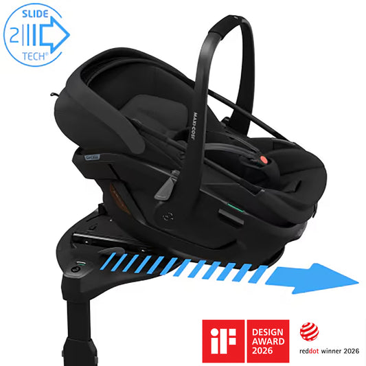 Maxi-Cosi Coral Slide Pro Family Car Seat Bundle in Black Onyx