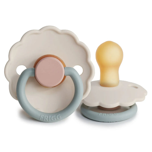 FRIGG Daisy Colourblock - Round Latex Pacifier - Cotton Candy Frigg