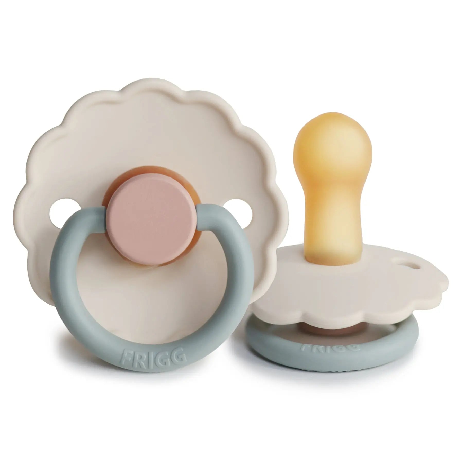 FRIGG Daisy Colourblock - Round Latex Pacifier - Cotton Candy Frigg