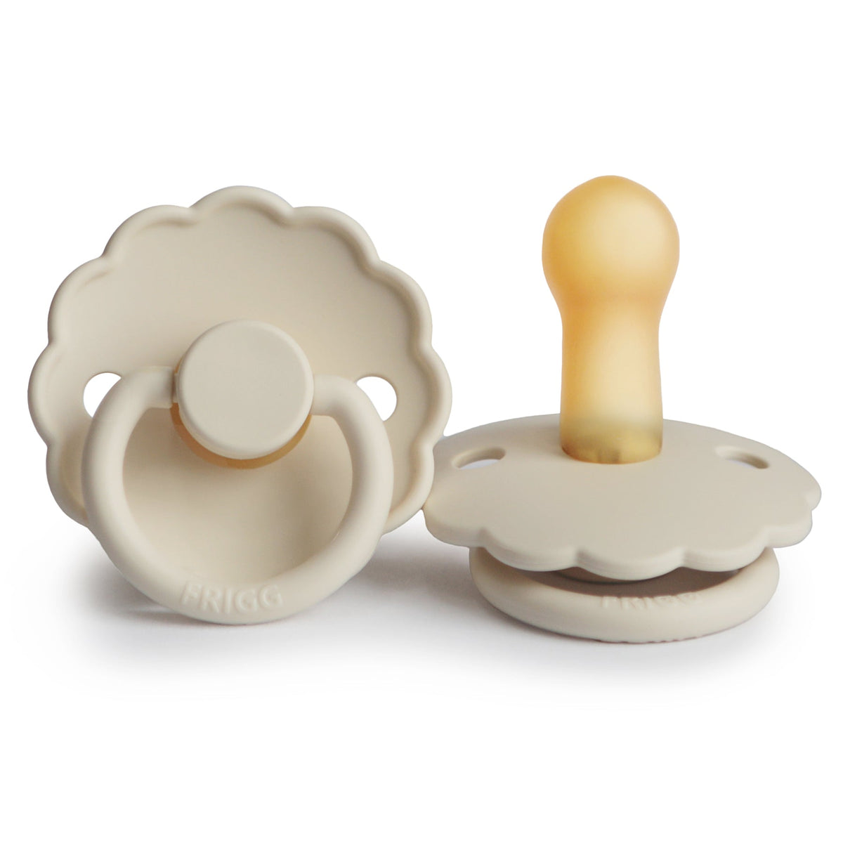 Frigg Daisy - Round Latex Pacifier - Cream