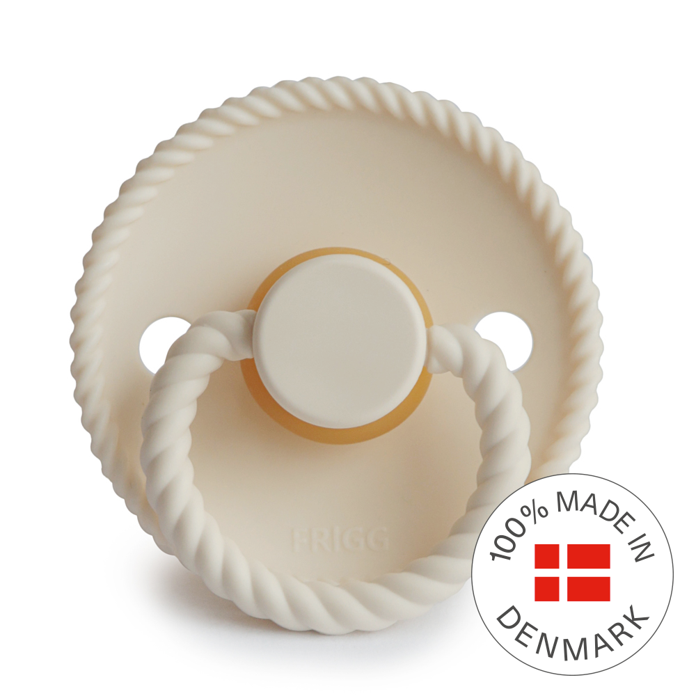 Frigg Rope - Round Latex Pacifier - Cream - Motherhood