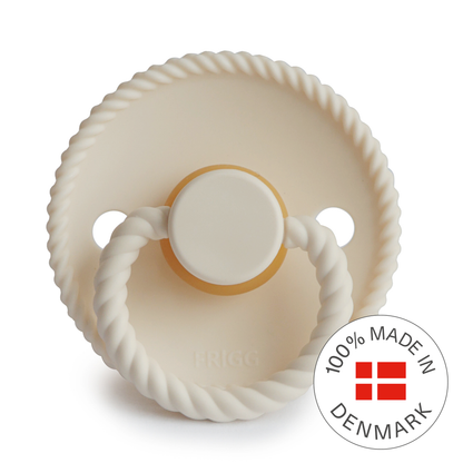 Frigg Rope - Round Latex Pacifier - Cream - Motherhood