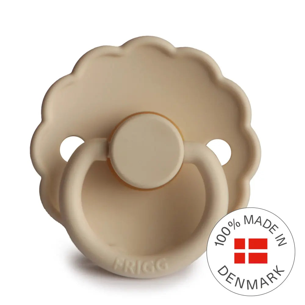 FRIGG Daisy - Round Latex Pacifier - Croissant Frigg