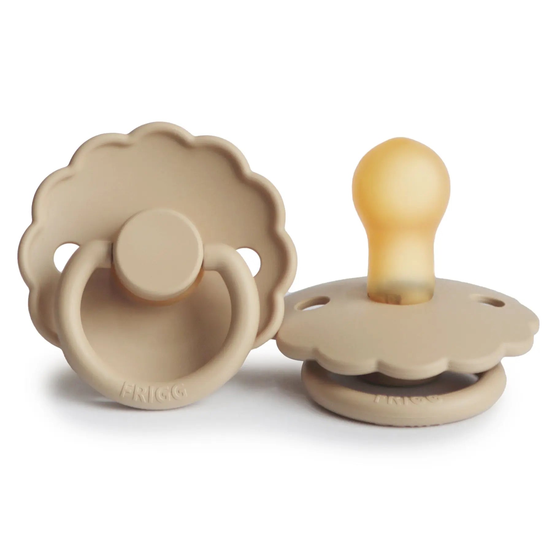 FRIGG Daisy - Round Latex Pacifier - Croissant Frigg