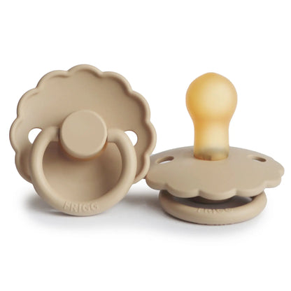 FRIGG Daisy - Round Latex Pacifier - Croissant Frigg