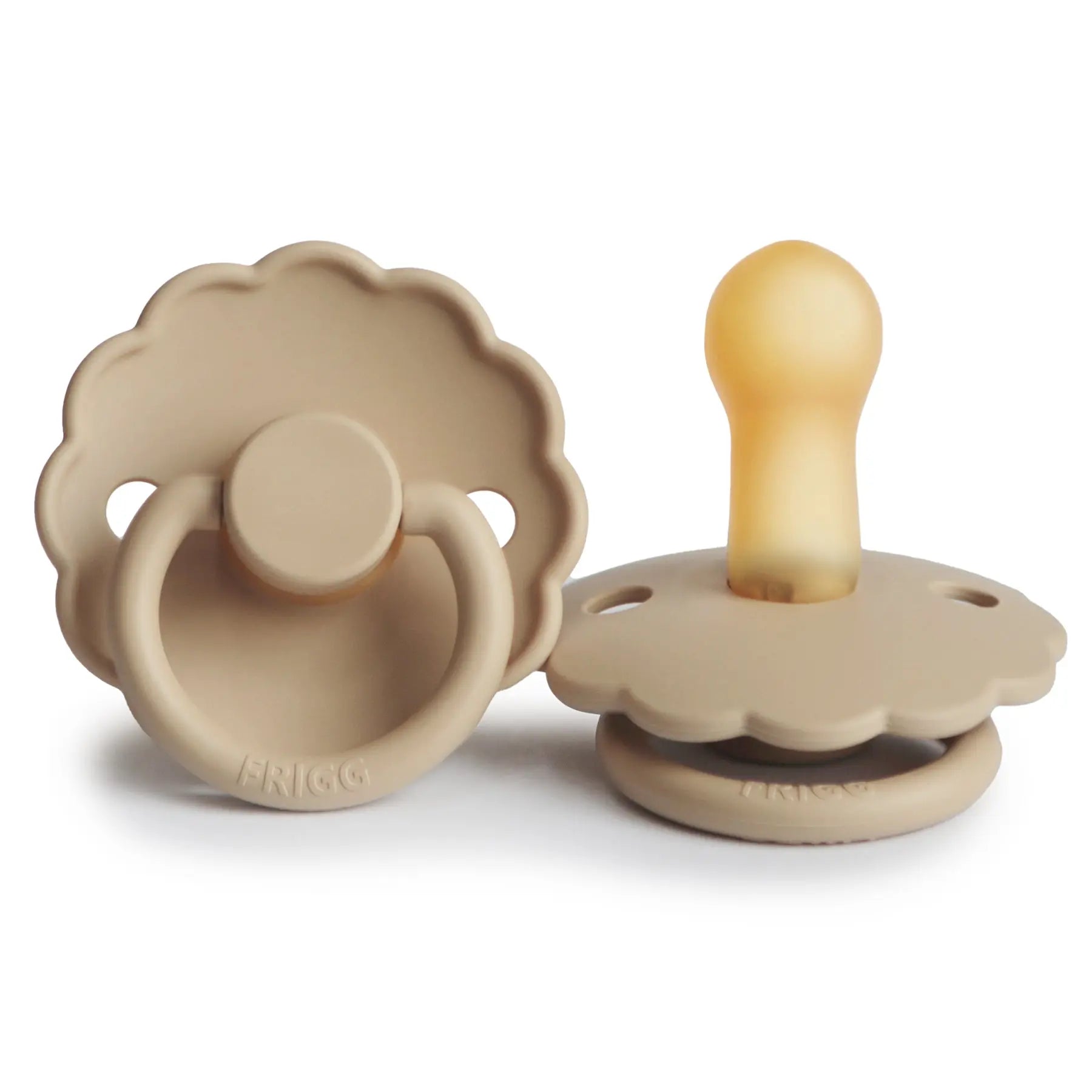 FRIGG Daisy - Round Latex Pacifier - Croissant Frigg