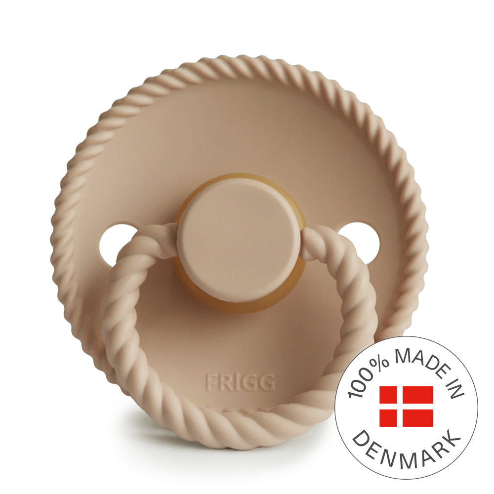 Frigg Rope - Round Latex Pacifier - Croissant - Motherhood