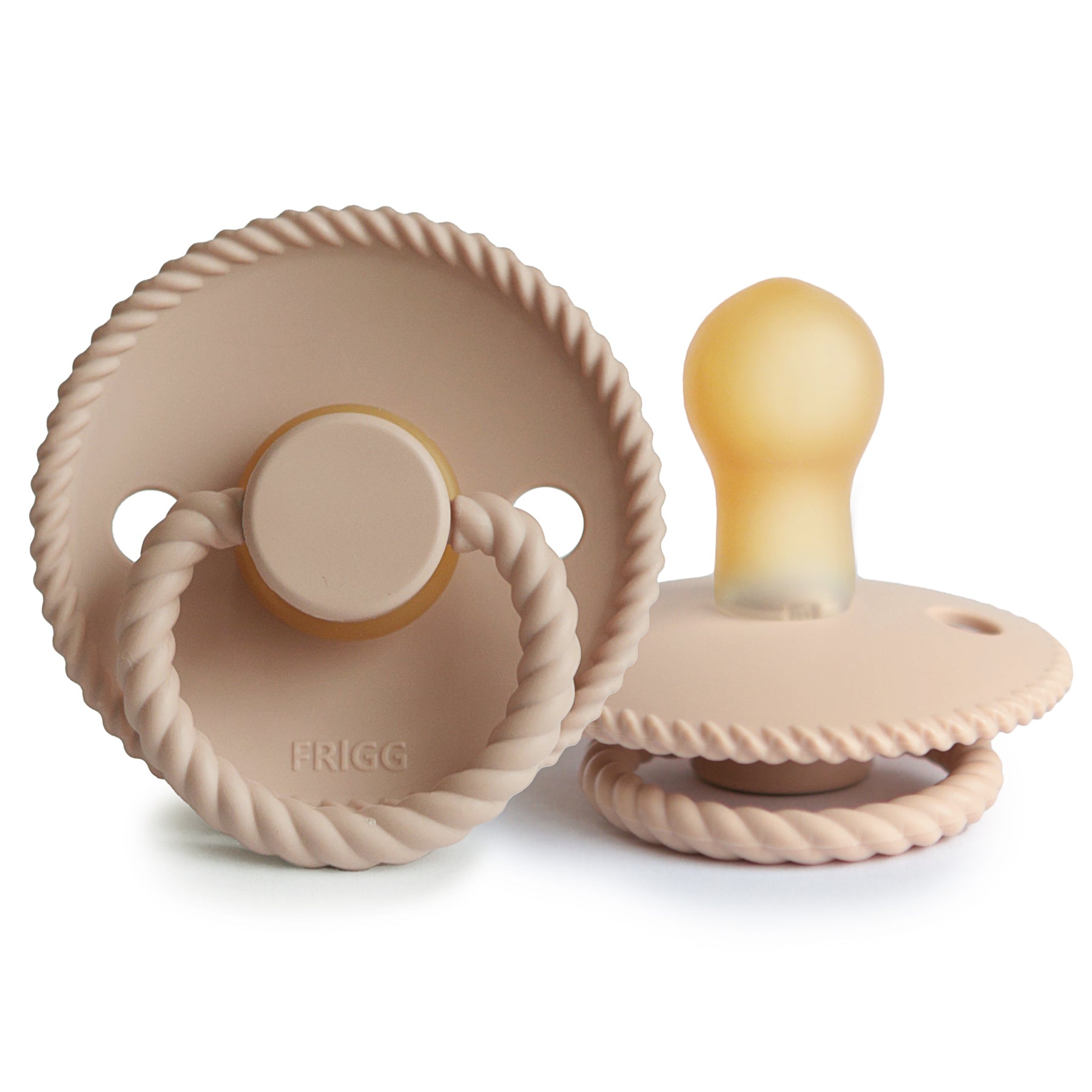 Frigg Rope - Round Latex Pacifier - Croissant - Motherhood