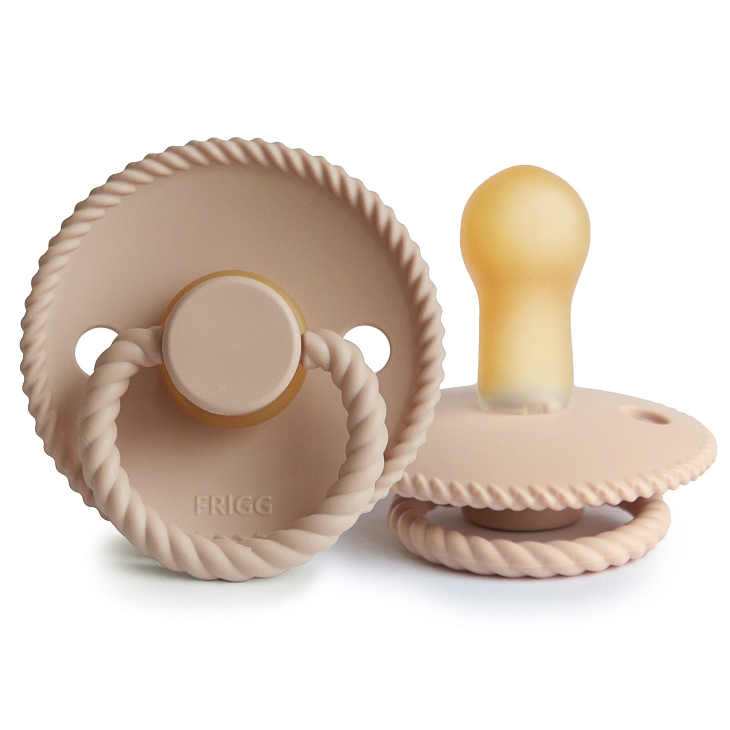 Frigg Rope - Round Latex Pacifier - Croissant - Motherhood