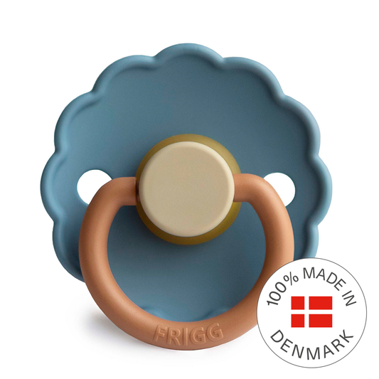 FRIGG Daisy Colourblock - Round Latex Pacifier - Breeze - Motherhood
