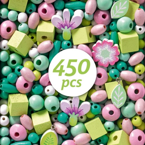 Djeco 450 Wooden Beads Flowers and Leaves - image 2