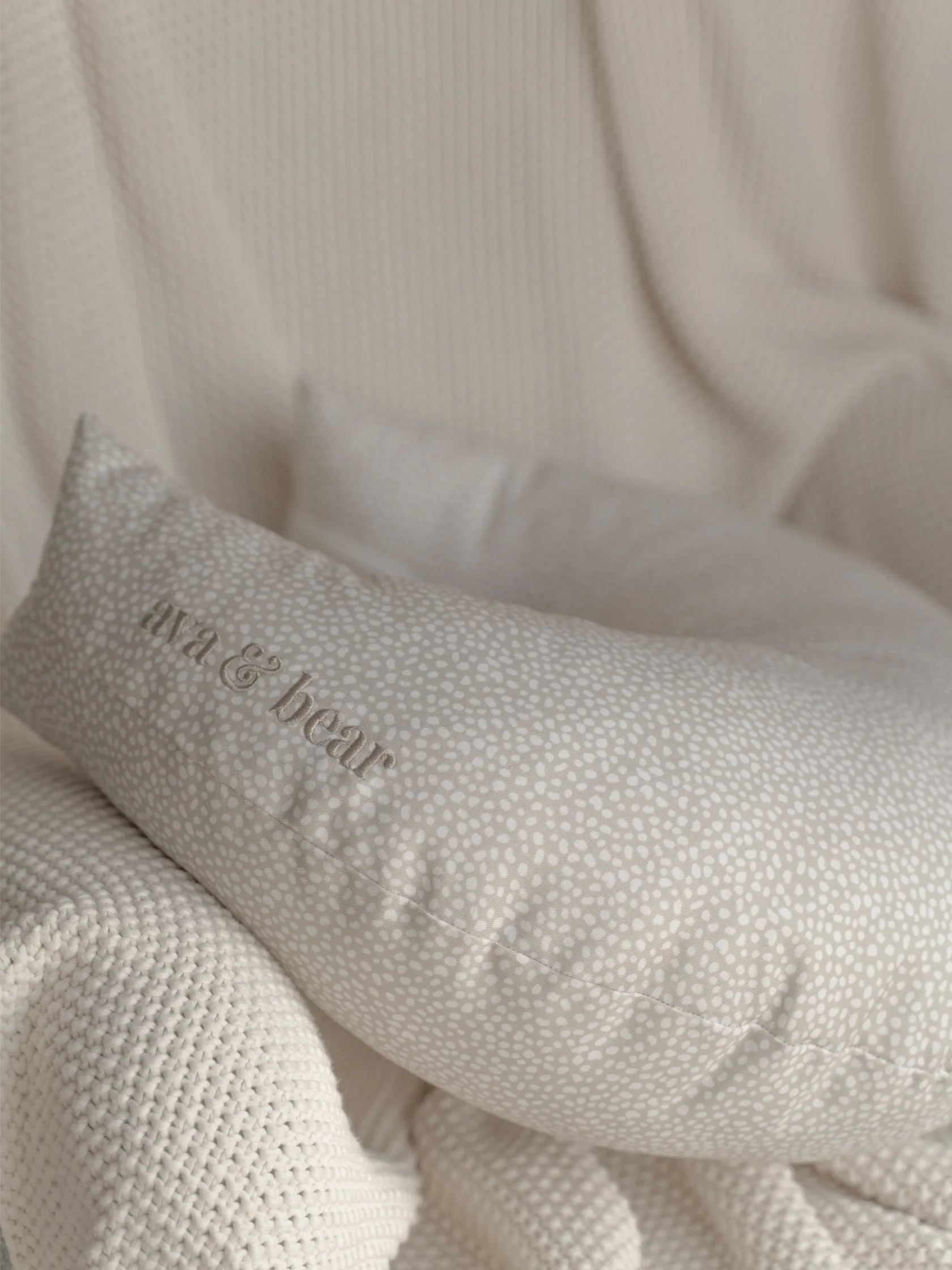 Ava & Bear Stone Spot Crescent Nursing Cushion - Motherhood