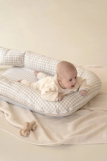 Ava & Bear Stone Gingham Lounging Pod - Motherhood