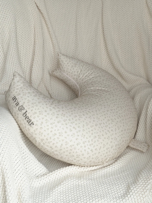 Ava & Bear Olive Leaf Crescent Nursing Cushion - Motherhood